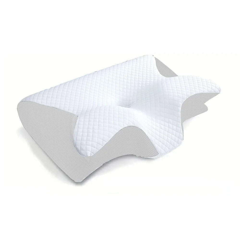 1pc Memory Foam Cervical Pillow – 2-in-1 Ergonomic Orthopedic Contour Pillow for Neck Pain Relief, Supportive Neck and Shoulder Pillow