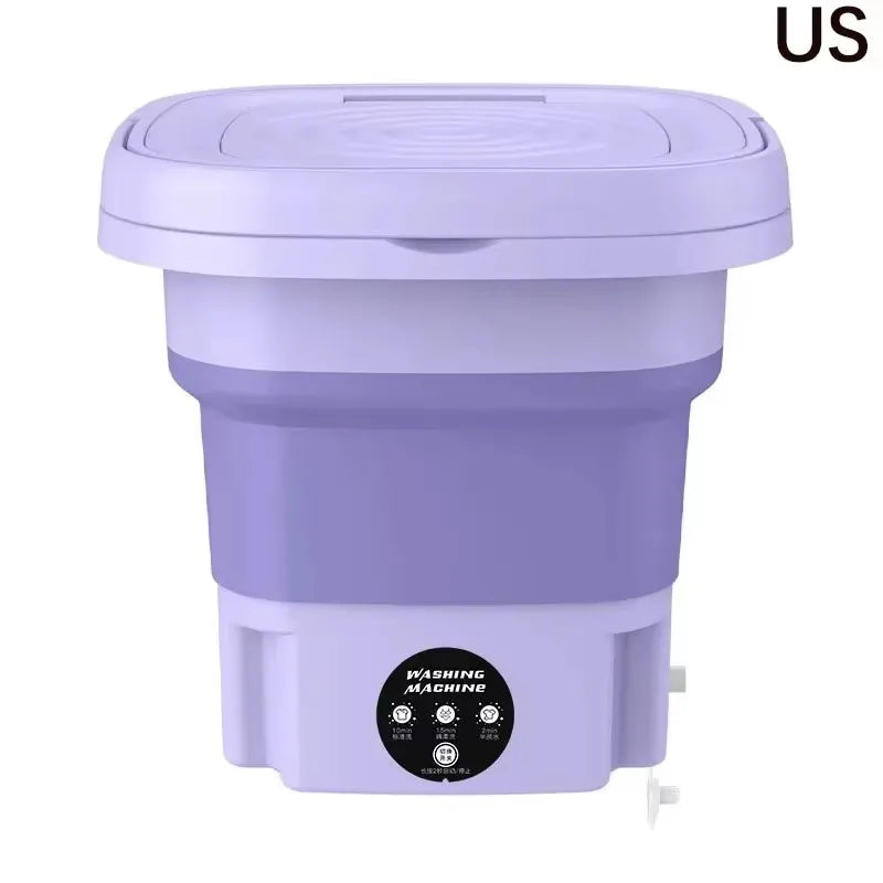 8L Portable Folding Washing Machine Bucket for Clothes