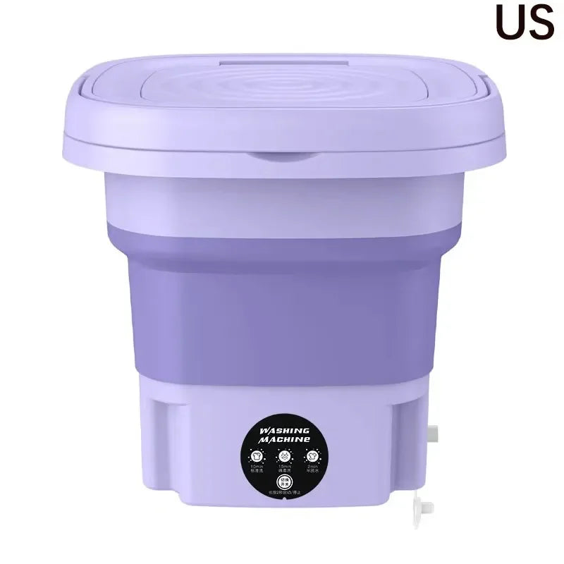 8L Portable Folding Washing Machine Bucket for Clothes
