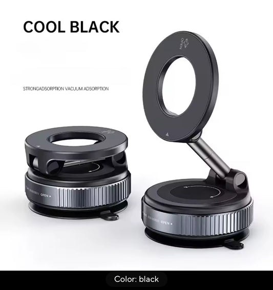 Magnetic Car Phone Holder – 360° Rotation with Strong Suction Cup