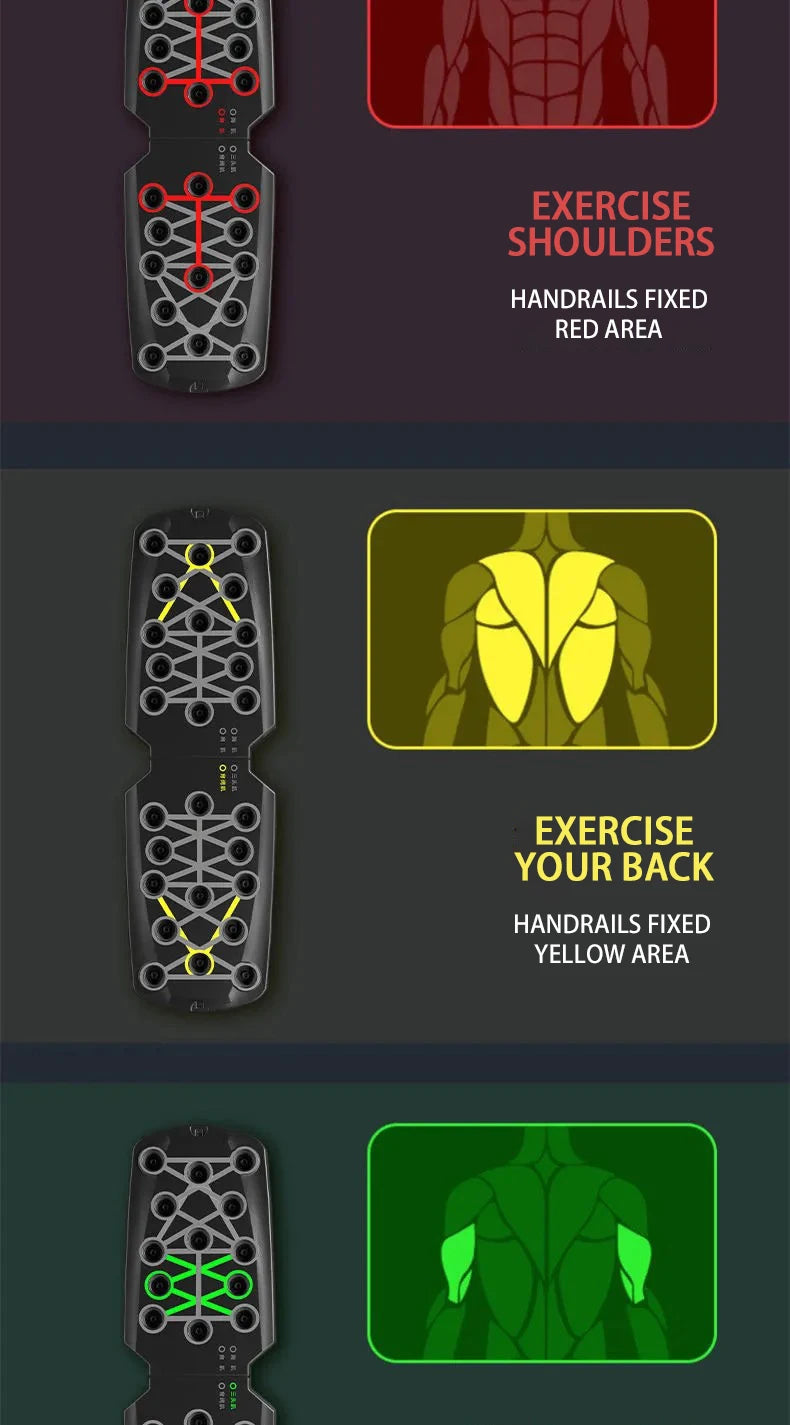 Portable Push-Up Board Set – Foldable Multifunctional Fitness Equipment for Chest, Arms, Back & Core Training"