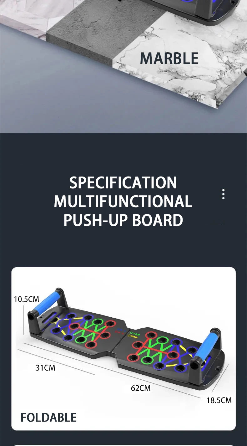 Portable Push-Up Board Set – Foldable Multifunctional Fitness Equipment for Chest, Arms, Back & Core Training"
