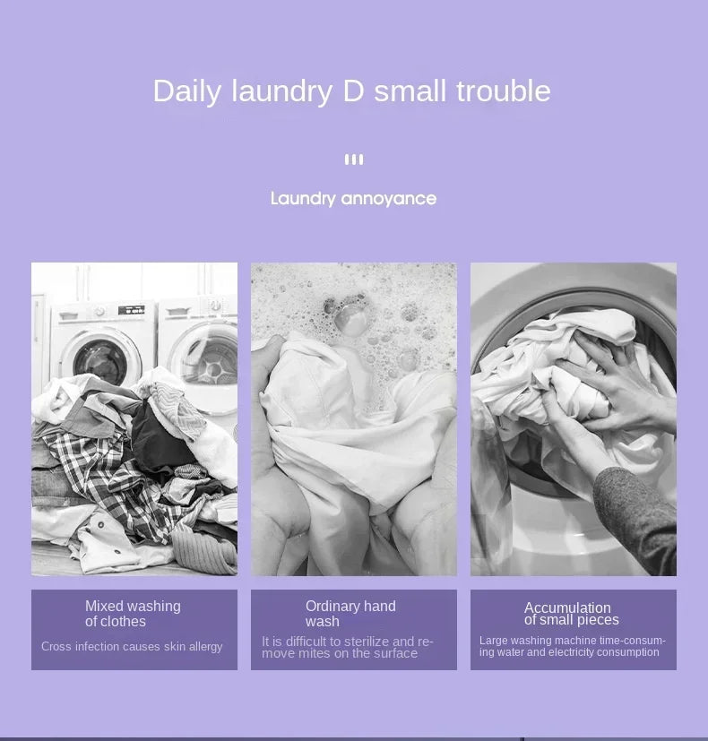 8L Portable Folding Washing Machine Bucket for Clothes