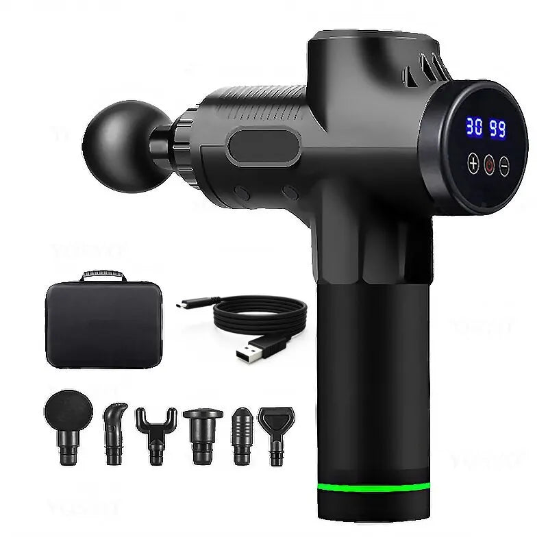 Deep Tissue Massage Gun – Portable Muscle Massager for Face, Neck, Back, and Body Fitness Recovery.