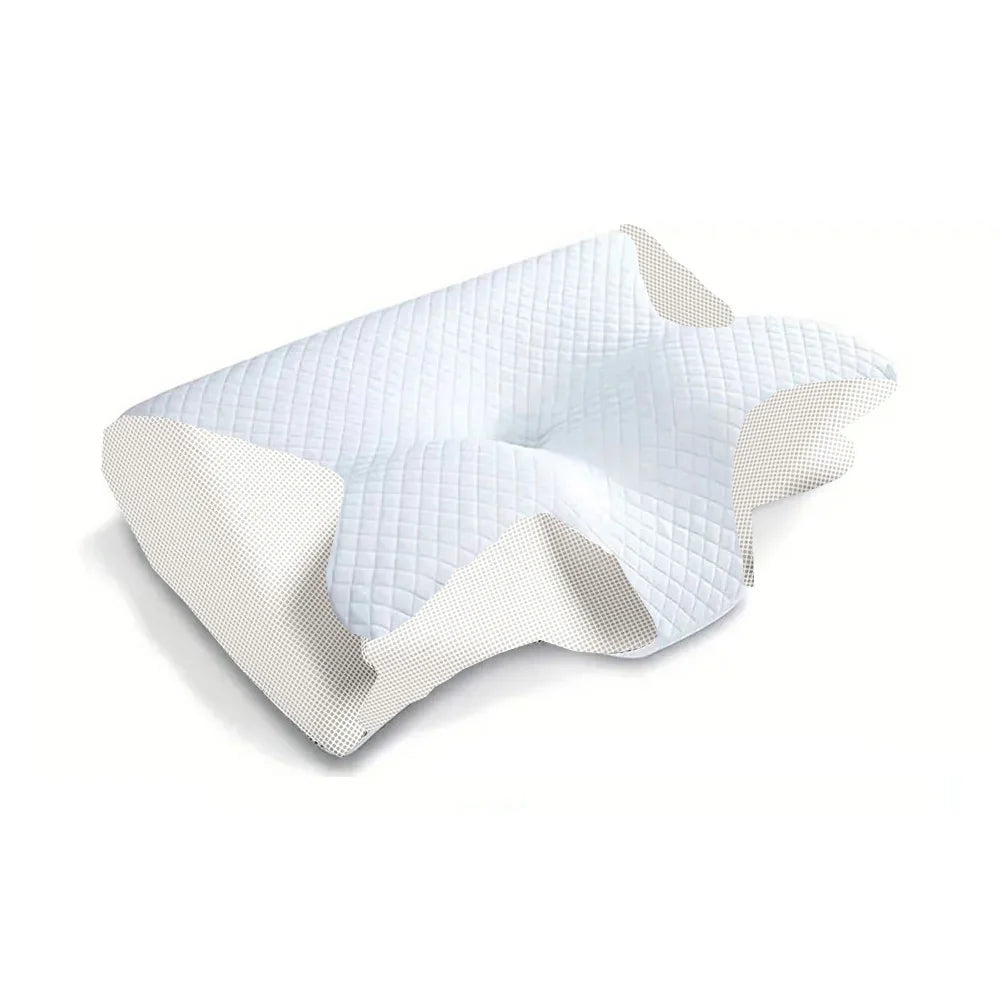 1pc Memory Foam Cervical Pillow – 2-in-1 Ergonomic Orthopedic Contour Pillow for Neck Pain Relief, Supportive Neck and Shoulder Pillow