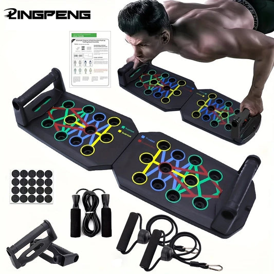 Portable Push-Up Board Set – Foldable Multifunctional Fitness Equipment for Chest, Arms, Back & Core Training"