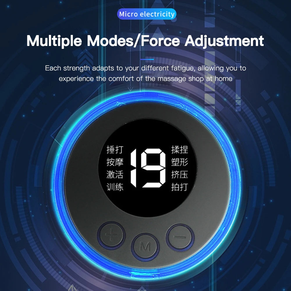 "Electric Foot Massager Pad – EMS muscle stimulator mat for relaxing feet massage, improving circulation, and fitness recovery. USB rechargeable and easy to use.
