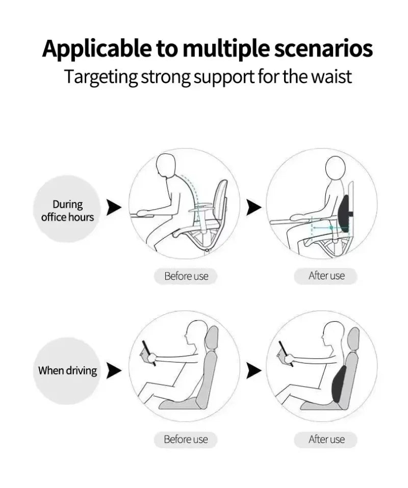 Multi-Functional Back Cushion – Pain Relief & Comfort Support Pillow