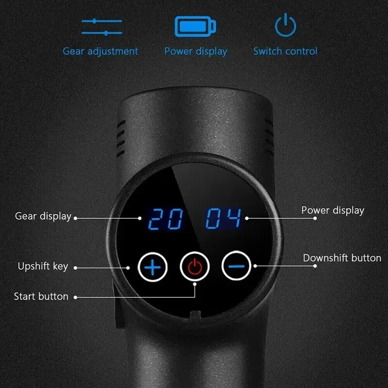 Deep Tissue Massage Gun – Portable Muscle Massager for Face, Neck, Back, and Body Fitness Recovery.