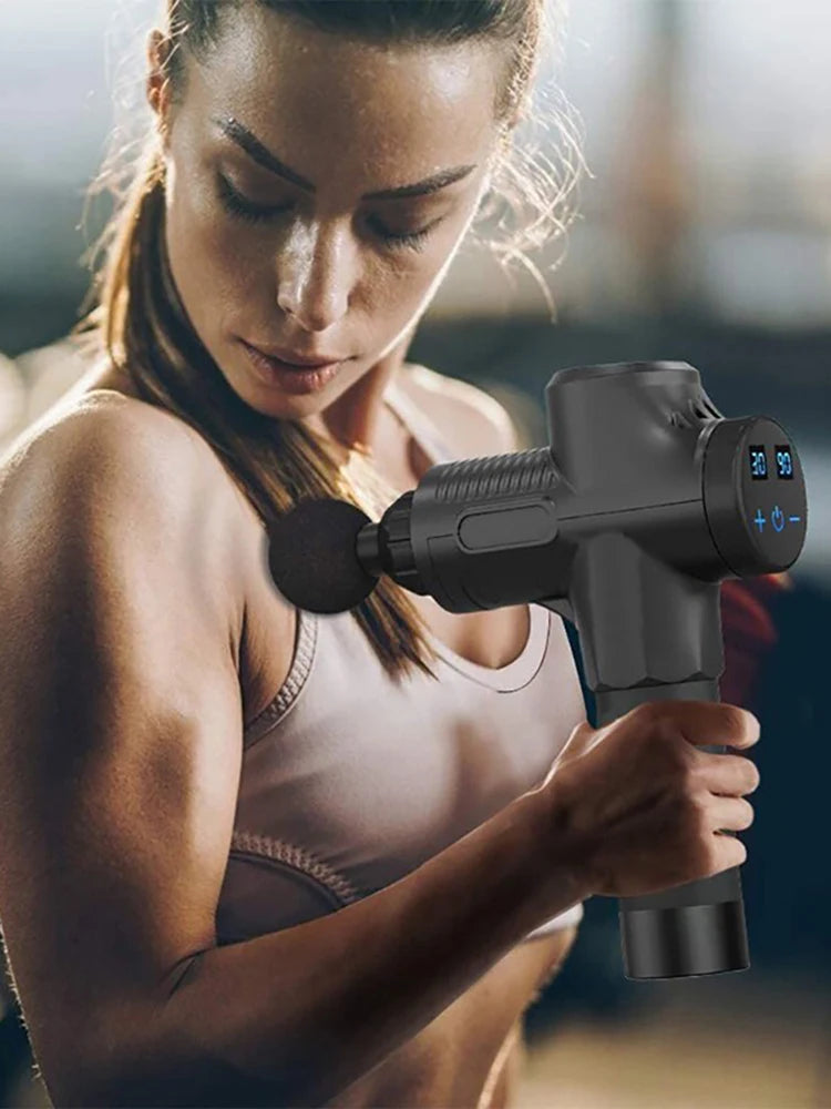 Deep Tissue Massage Gun – Portable Muscle Massager for Face, Neck, Back, and Body Fitness Recovery.