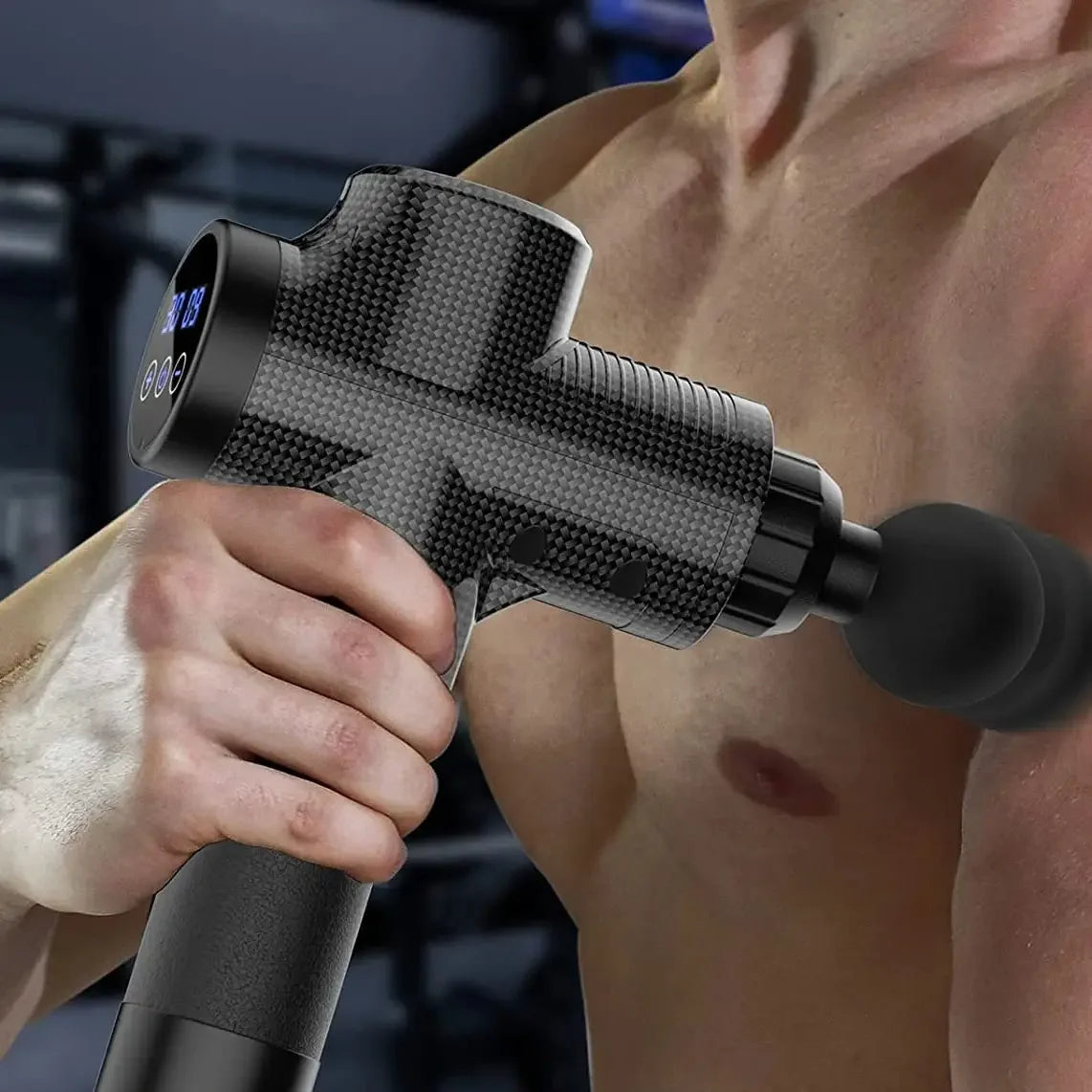 Deep Tissue Massage Gun – Portable Muscle Massager for Face, Neck, Back, and Body Fitness Recovery.