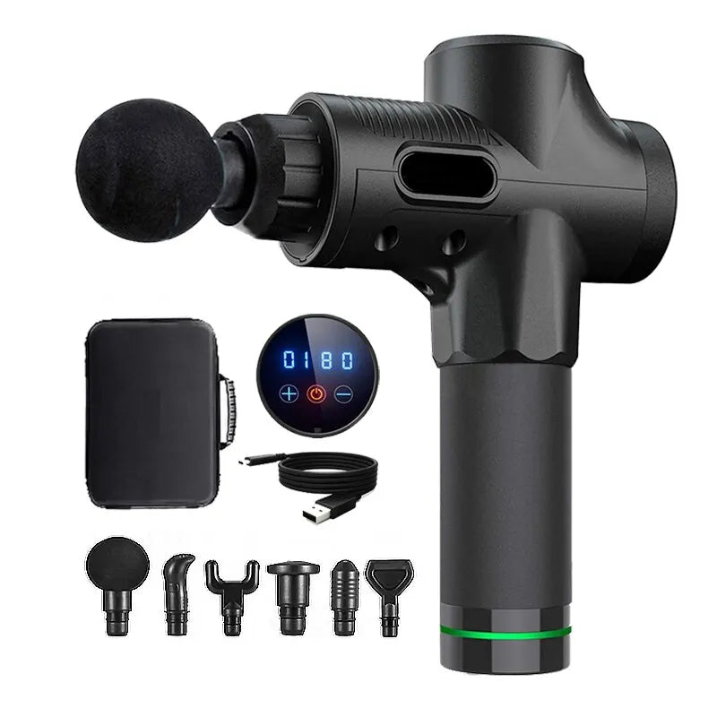 Deep Tissue Massage Gun – Portable Muscle Massager for Face, Neck, Back, and Body Fitness Recovery.