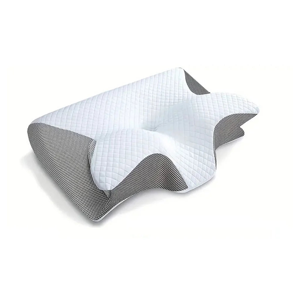 1pc Memory Foam Cervical Pillow – 2-in-1 Ergonomic Orthopedic Contour Pillow for Neck Pain Relief, Supportive Neck and Shoulder Pillow