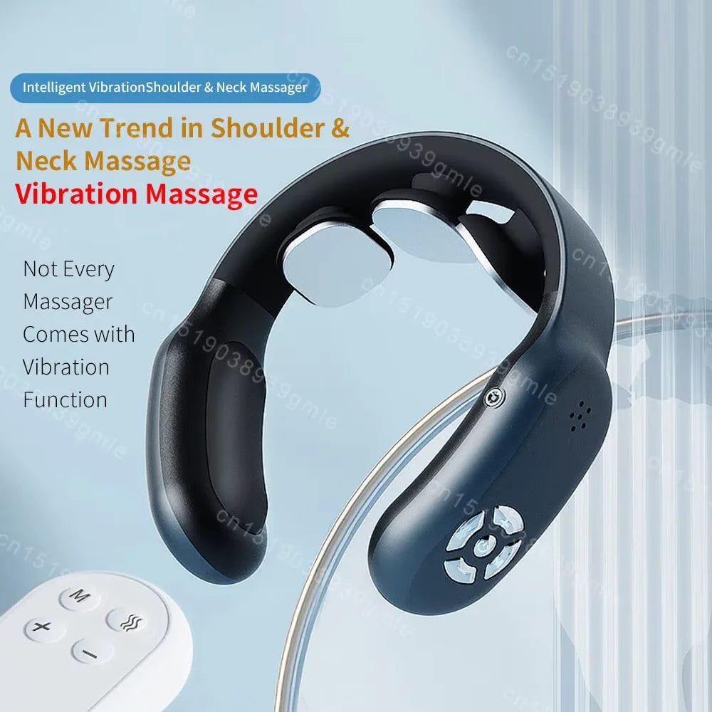 Electric Neck and Shoulder Massager – Heated Kneading Massage for Back, Deep Tissue Muscle Relief, Stress and Fatigue Reduction
